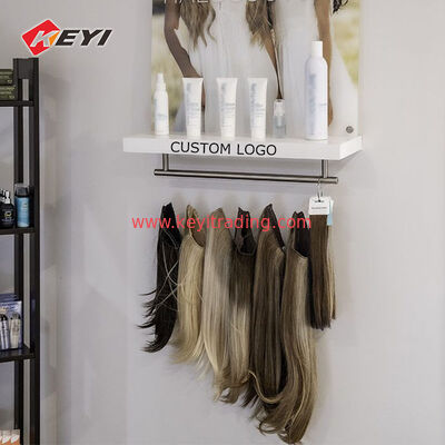 Customized Acrylic Hair Extension Rack Beauty Hair Salon White /Black Wall-Mounted Wig Display Stand Hair Extensions Holder