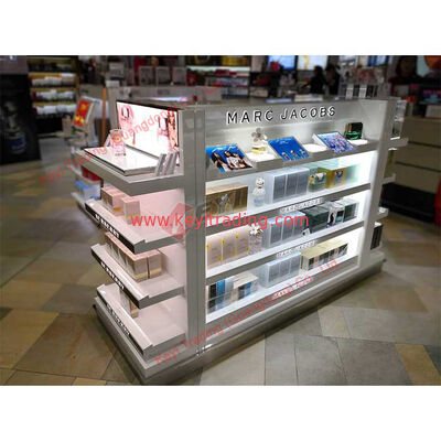 retail store wooden display shelving gondola for customized supermarket equipment beauty salon studio cosmetic display