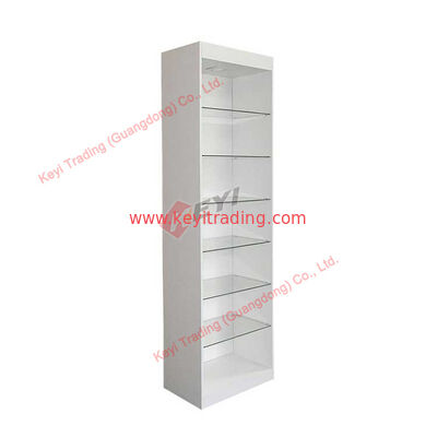 Custom Design Nice Quality Factory Price Glass Display Cabinet Cosmetic Wood Display Stand Floor Standing Display
