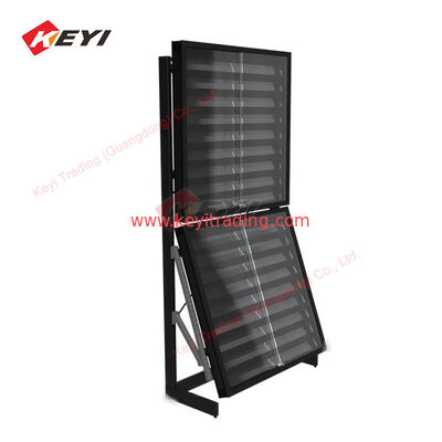 Trading Card Display Cases Hobby Station Display Rack Aluminum Metal Frame Display Stand with Sliding Door for TCG Cards