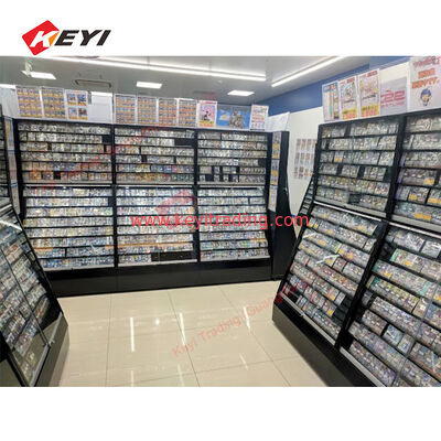 Custom Professional Retail TCG Display Case Lockable Door Display Rack Trading Cards Game Display Baseball Card Racks