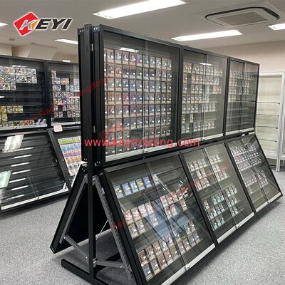TCG High Quality PS-A Graded Sports Cards Collectible Trading Card Wall Mounted Frame 7 Slot Acrylic Metal Display Case