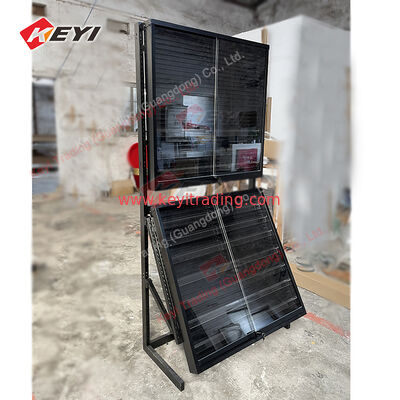 LED Lighting Single Side Graded Card Showcases Display Stands With Sliding Lockable Doors for Retail Trading Card Store