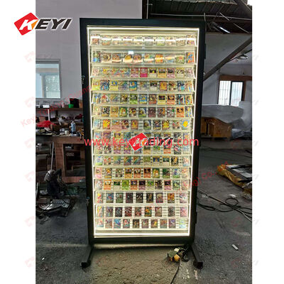 Repostionable Rail Card Display Case Retail Wholesale Trading Card metal and acrylic Display rack