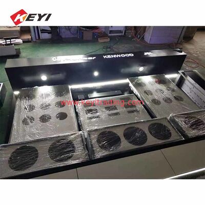 Custom Design MDF Retail Furniture System Car Audio Display Stand with led light