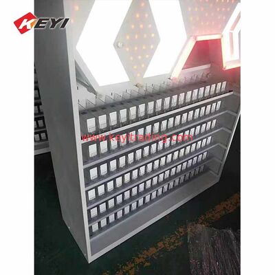 Custom Smoke Shop Illuminating Cigarette Display Cabinet With Pusher Shelf