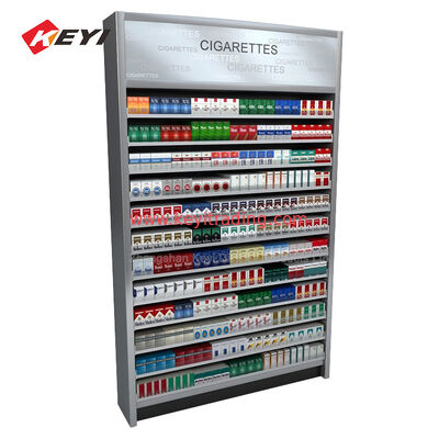 Custom Convenience Store Floor Cigarette Display Fixture Cigarettes Shelf For Sale