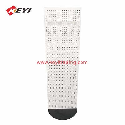 Upright Metal Plate Stand Retail Pegboard Display Shelf Hair Bundle Display Rack