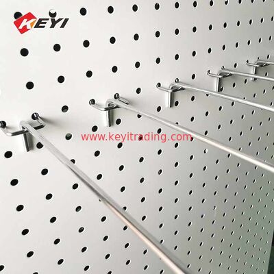 Upright Metal Plate Stand Retail Pegboard Display Shelf Hair Bundle Display Rack