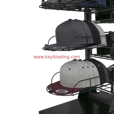 Factory Custom Double Sided Floor Baseball Cap Rack Hat Display Stand