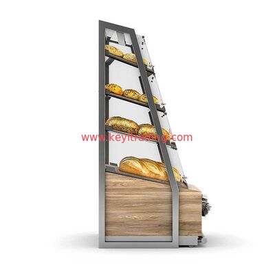 Customize Bakeshop Fitting Display Furniture Glass Showcase Retail Bread Stand Bakery Display Cabinet