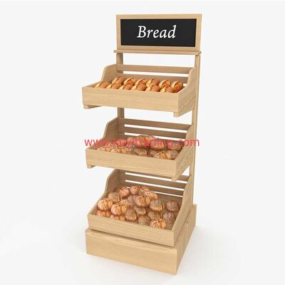 Customized Bread Shop Furniture Storage Showcase Wood Bakery Display Cabinet