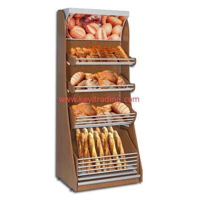 Customized Bread Shop Furniture Storage Showcase Wood Bakery Display Cabinet